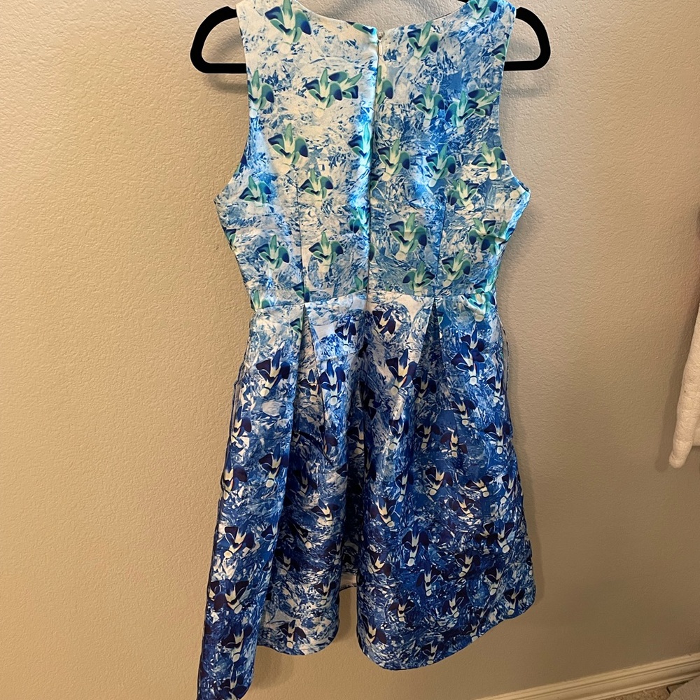 Lulus M Spring Blue/Green Floral Dress